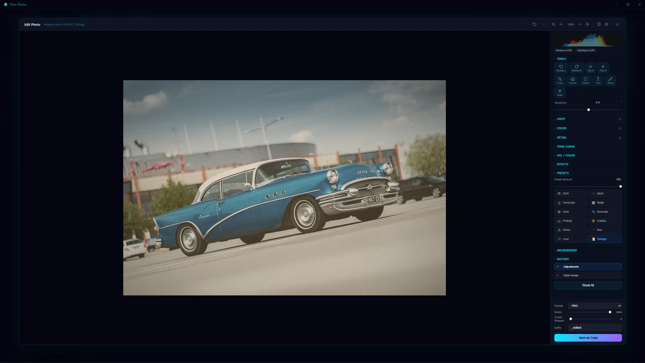 Vintage preset